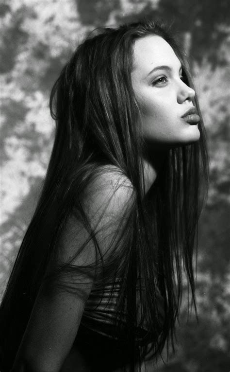 Big double hairy pussy and impressive monstrous labia. 30 Stunning Black and White Photos of Angelina Jolie From ...