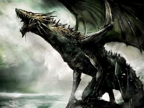 Ferocious dragon-Dragon theme artistic design wallpaper ...
