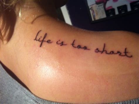 Would you like to write a review? Mimi123: Life is too short | Tattoos von Tattoo-Bewertung.de