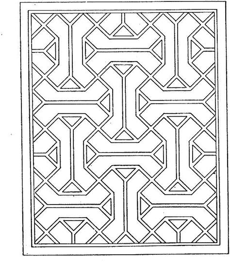 Geometric patterns geometric patterns introduction in working with shapes, whether mathematically or artistically, it is necessary to have a good feeling for also the effect that colouring can have upon those symmetries. Geometric Shapes Cartoon Coloring Page - Stencil Pattern ...