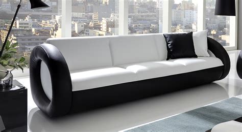 Es ist sehr bequem und sein elegantes, modernes design verleiht ihrer einrichtung ein stylisches aussehen. SAM® Sofa Couch Garnitur 2+3 Sitzer weiß/schwarz Onda