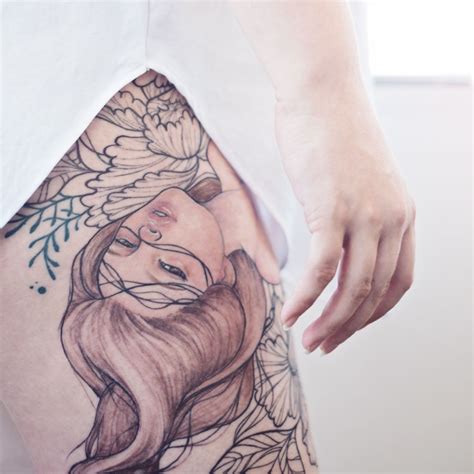 Much easier and more realistic than her usual limited editions. Audrey Kawasaki Tattoo by Monica Gomes (Lisbon Portugal)
