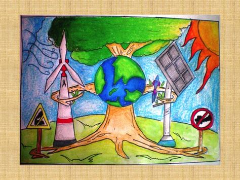 Save trees drawing, save trees poster, save trees , save earth, save planet drawing. Kids Are Learning Energy Conservation and Creating ...