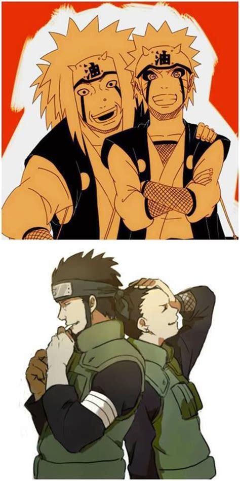 Tiernos busco un senpai que le gusten. Naruto and Shikamaru with ours Sensei :) | Naruto ...