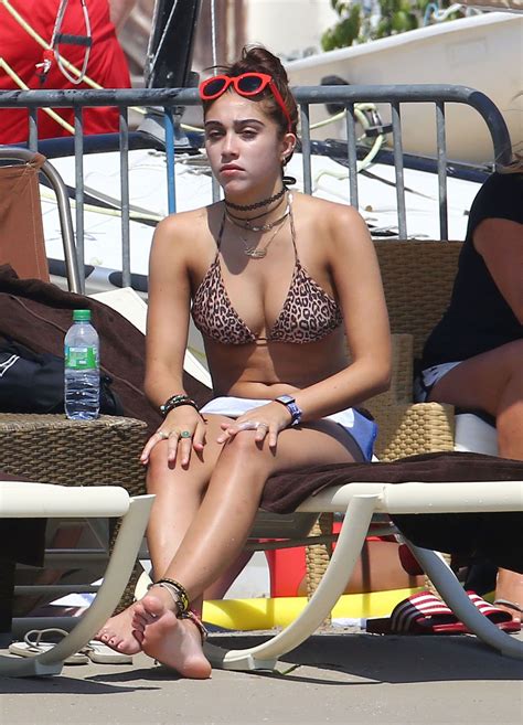 The first child of the iconic madonna made a splash by dissing kylie jenner, but there's so much more to her than meets the eye. LOURDES LEON in Bikini Top at a Beahc in France - HawtCelebs