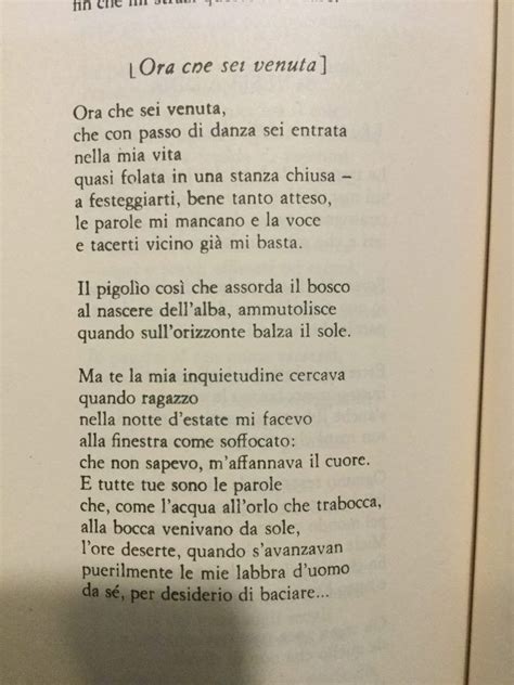 Dovrai presentare un documento d'identità e. La poesia del giorno: "Ora che sei venuta" - Camillo ...