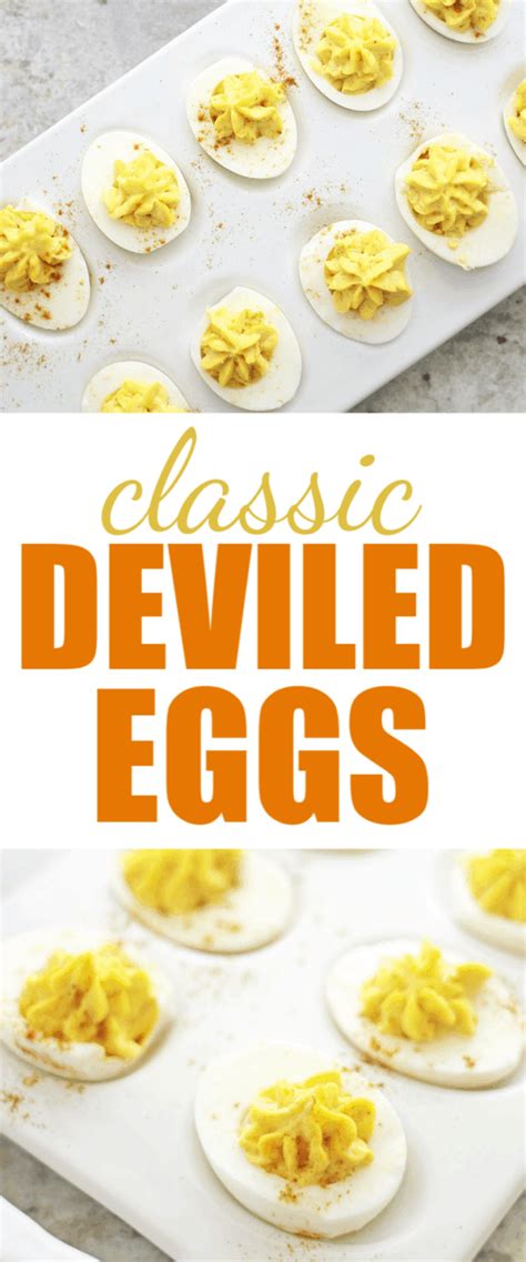 Deviled eggs are a classic appetizer to serve at potlucks and parties. Classic Deviled Eggs (the BEST recipe!!) | Rose Bakes