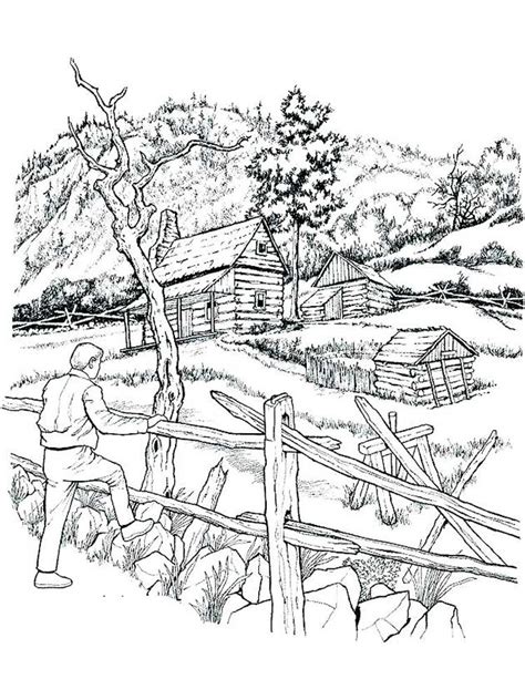 Перевод не получился по техническим причинам. Free Scenery coloring pages for Adults. Printable to ...