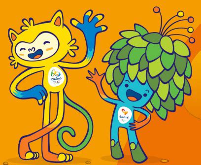 São dois os mascotes dos jogos olímpicos rio 2016. Ale Rodrigues: OLIMPÍADAS RIO 2016
