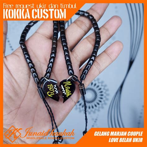 Mencari emas prelove 916 ? Gelang marjan tasbih couple love belah bisa request custom ...