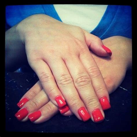 A spicy shade of coral dipping powder. Cajun shrimp nails by Beth Painter | Cajun shrimp, Nails, Beth