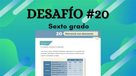 Factor constante desafio 34 desafios matematicos quinto grado. Desafío 20, sexto grado, explicado. - YouTube