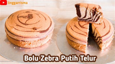 Masukkan campuran terigu, susu, dan baking powder. RESEP BOLU ZEBRA PUTIH TELUR || OLAHAN PUTIH TELUR || BOLU ...