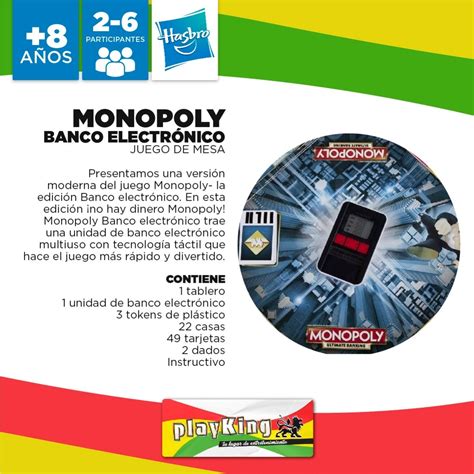 Sé dueño de todo con tu tarjeta de débito. Monopoly Juego Banco Electrónico Ultimate Hasbro Playking ...