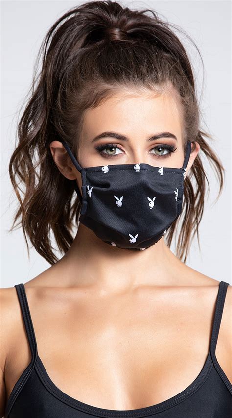 I love bunny and this bunny mask is just too cute! Playboy Bunny Logo Mask, Stylish Face Mask - Yandy.com