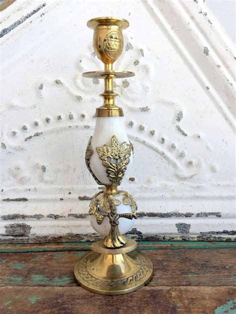 Check out our brass marble candle selection for the very best in unique or custom, handmade pieces from our candles shops. Vintage White Alabaster Marble Brass Candlestick Holder ...
