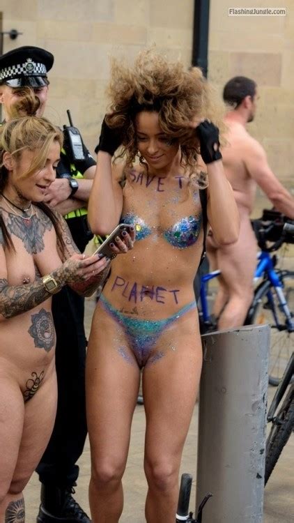 Lenja sweet cutie has fun in public streets. thenetty:WNBR Manchester 2017 - save-the-planet-girl ...