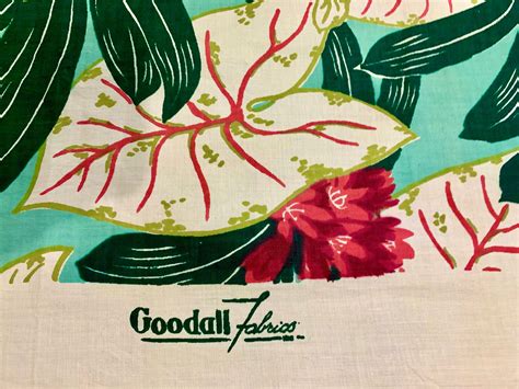 Fab 50s Stylized Hawaiian Fabric/ Cotton Yardage for Home Decor and ...