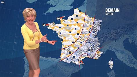 La fin de la vidéo dévoile la raison de ce plaquage : Evelyne Dhéliat à la Météo - 07/06/11 - 02