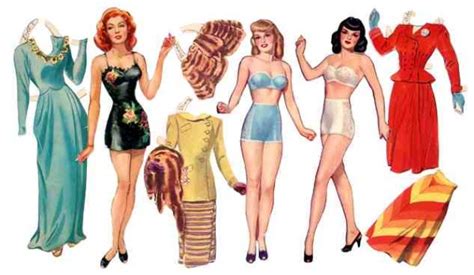 Anziehpuppen bastelvorlage | ausgewählte artikel zu. paper dolls 50s