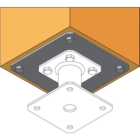 Retrouvez ici tous nos modèles de poteaux bois : Platine optionnelle 180x180 Pour Pied de Poteau - Sud Bois : Terrasse, Bois Direct Scierie