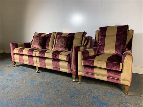 All of our sofas are available in bundles of gorgeous fabrics ranging from brushed cottons and wools to plush velvets and our wonderfully weathered and beaten leathers. Sublime Duresta "Villeneuve" Large 3-Seat Sofa & Armchair ...