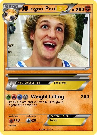 The youtuber ended up with a huge gash in his arm after he punched a window when. Pokémon Logan Paul 14 14 - Weight Lifting - My Pokemon Card