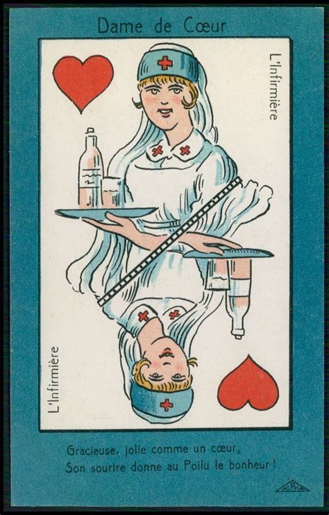 They are taking care of your neighbors, your family, your community, keller's statement reads. Red Cross Nurse Queen of Hearts Playing Cards fantasy WWI ww1 war c1915 postcard | Playing cards ...