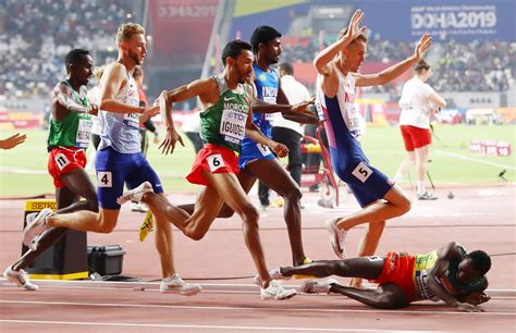 Watch Filip Ingebrigtsen PUNCH Ethiopia's Teddese Lemi out of 1500m ...