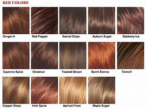 Reddish Brown Hair Color Chart
