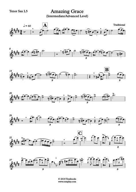Check out our amazing grace sheet music selection for the very best in unique or custom, handmade pieces from our prints shops. Saxophone Sheet Music Amazing Grace (Intermediate/Advanced Level, Tenor Sax) (Traditional)