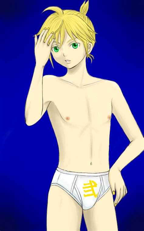 Kagamine Len in Briefs by jeat1 on DeviantArt 50 cutest anime boys with a cute splash that you would like to pinch their cheeks, squeeze them, hug them, or even take them home!