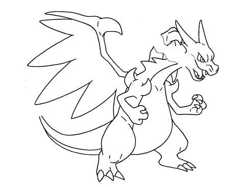 Coloring pages mega evolved pokémon morning kids. Pokemon Coloring Pages Mega Charizard - Coloring Home