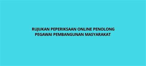 Sukatan peperiksaan bidang sukatan peperiksaan adalah merangkumi: Rujukan Peperiksaan Penolong Pegawai Pembangunan ...