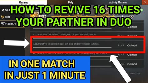 You're browsing gamefaqs q&a as a guest. How to complete revive 16 times in duo classic free fire ...