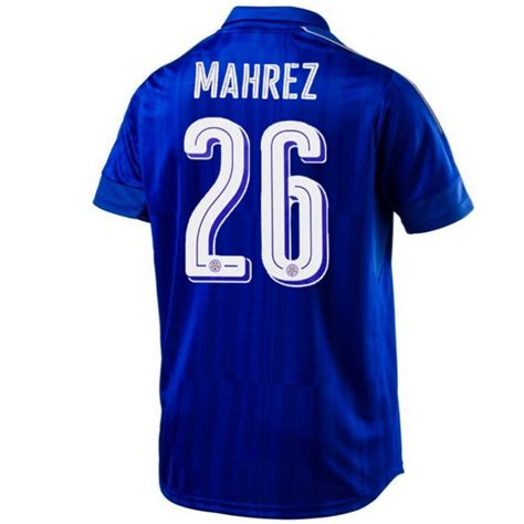 The club competes in the premier league. Maglia calcio Leicester City FC Home 2016/17 Mahrez 26 ...