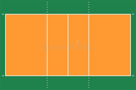 Ein offizielles volleyballfeld ist 18 m lang und 9 m breit, somit steht jeder mannschaft eine feldhälfte von 9 x 9 m zum spielen zur verfügung. Volleyballfeld 3 Stock Illustrationen, Vektors, & Klipart ...