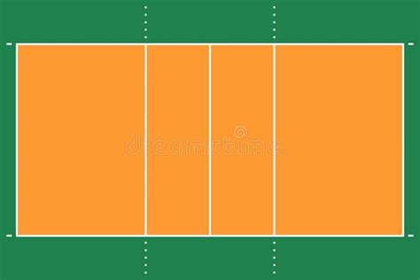 Ein offizielles volleyballfeld ist 18 m lang und 9 m breit, somit steht jeder mannschaft eine feldhälfte von 9 x 9 m zum spielen zur verfügung. Volleyballfeld 3 Stock Illustrationen, Vektors, & Klipart ...