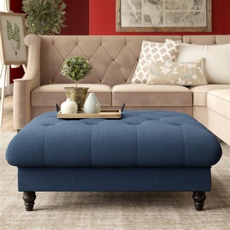 The ottoman is upholstered in high quality pu leather and completed with button tufting. Avoca Tufted Cocktail Ottoman in 2020 | Cocktail ottoman ...