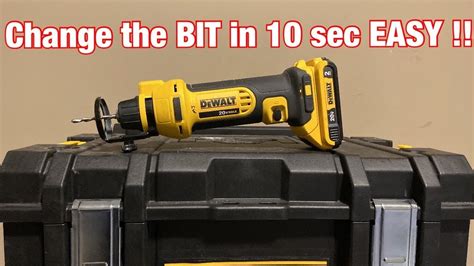 How to change a drill bit without a chuck key? How to remove and install Bit in DEWALT drywall cutout ...