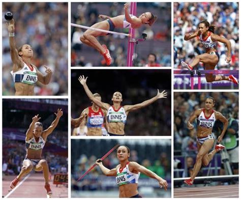 Olympic track & field team trials at hayward field on june 27. A combination of pictures shows Britain's Jessica Ennis ...