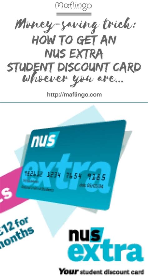 Learn about benefits and features that come standard with our pnc credit cards, and the advantages to using credit cards if you have a virtual wallet student account, you can seamlessly add your pnc credit card to your calendar, see your. Money-saving trick: How to get an NUS Extra Student ...