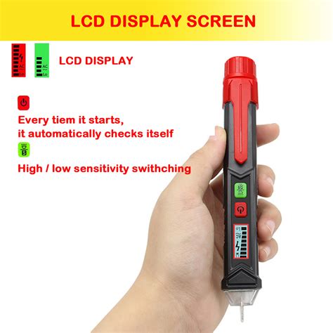 The voltage tester has an inductive. Voltage Tester Non Contact AC Voltage Detector for Range ...