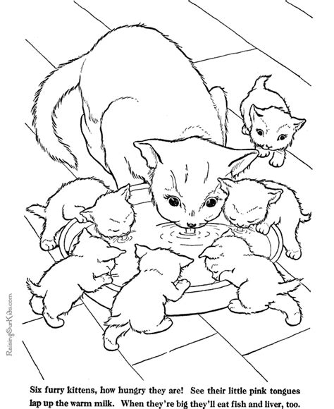 Free printable cat coloring pages scroll down the page to see all of our printable cat pictures. Kitten Image to Color