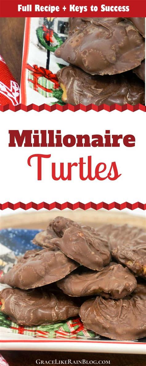 Turtles chocolate caramel candy recipe homemade easy kraft turtle recipes dessert ingredient caramels kara pkg toffee creations oz salt sea. Millionaire Caramel Pecan Turtles | Grace Like Rain Blog