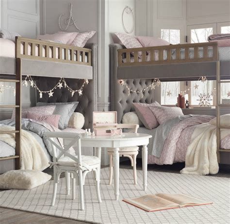 Amazing gallery of interior design and decorating ideas of restoration hardware kids bed in bedrooms by elite interior designers. Chesterfield upholstered full-over-full bunk bed - Restoration Hardware baby & child. | Girl ...