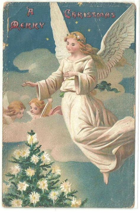 Christmas angel merry christmas merry christmas angel merry angel background xmas greeting card holiday happy vector card decoration postcard vector background new year year snowflake new. "VINTAGE GERMAN MERRY CHRISTMAS "ANGEL" | Christmas angels ...