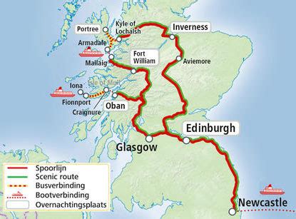 Kaarten van de desbetreffende landen van europa om online mee te oefenen en zelf te testen. Treinrondreis Schotland