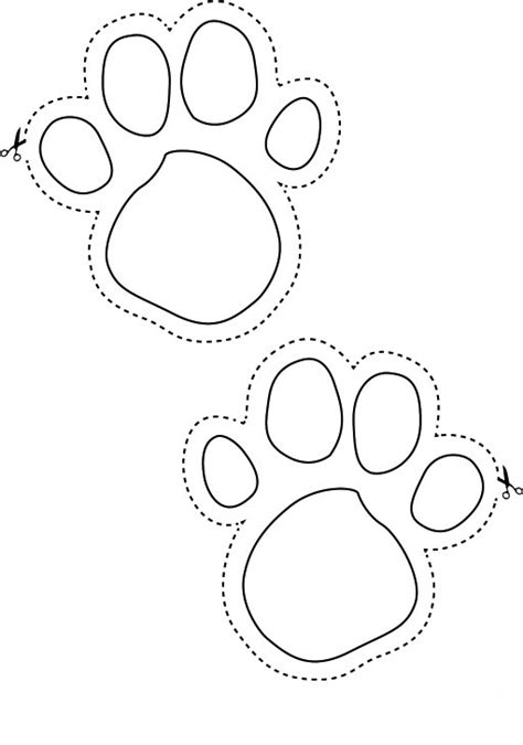This printable bunny template features a bunny head with two ears that are rounded at the tips. Rabbit Feet Template : Bunny feet | Knutselen voor pasen ...