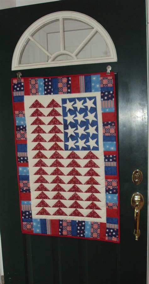 Here are some great diy patriotic projects for your front door. American flag panel on our front door | Barn quilts, Front ...